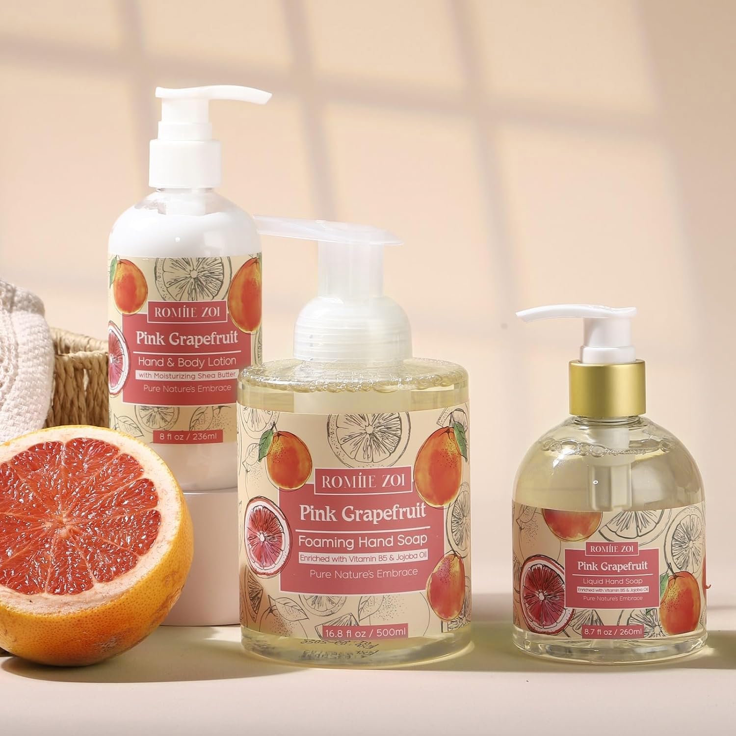 ROMIIE ZOI Liquid Hand Soap with Gift Box - Grapefruit - 260ml/ 8.7 fl.oz - Image 6