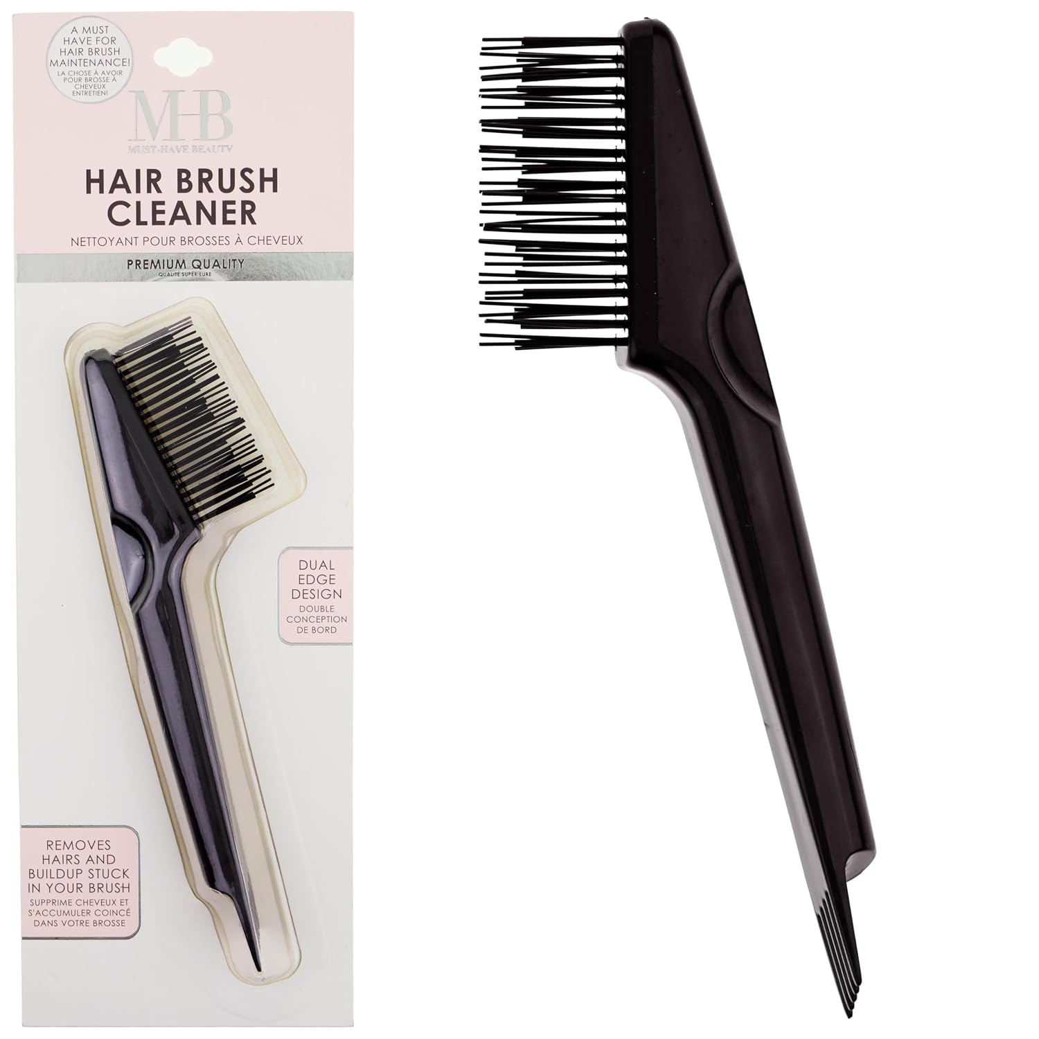 Hair Brush Cleaner - Dual Edge Cleaning Tool to Effortlessly Remove Hair | Dual Edge Cleaning Tool to Effortlessly Remove Hair & Buildup. Professional Hair Brush Maintenance. Easy Brush Cleaner for