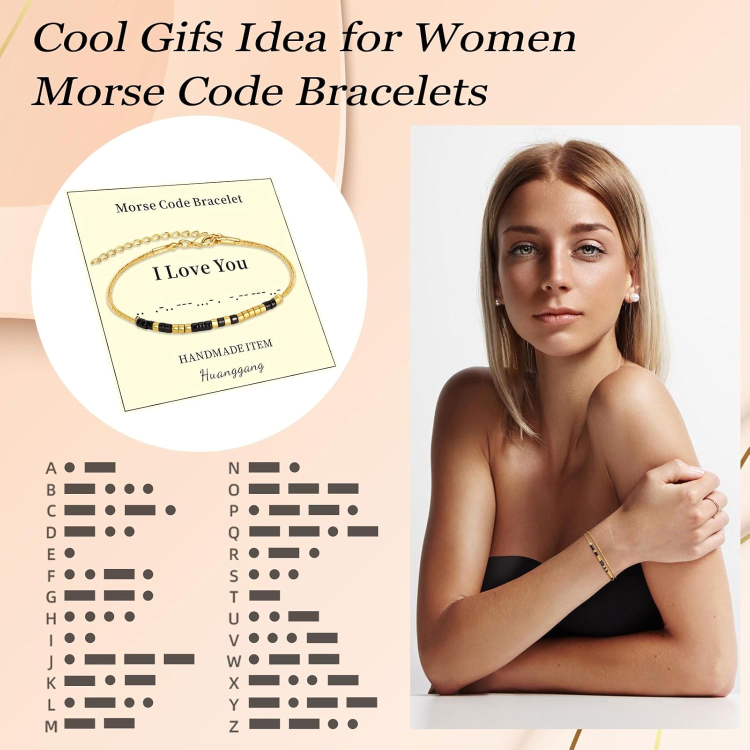 Inspirational Gifts for Women, Morse Code Bracelets Secret Message for Daughter Mom Best Friend Teacher Mother's Day Valentine's Day Birthday Christmas Graduation Unique Funny Gifts - Image 4