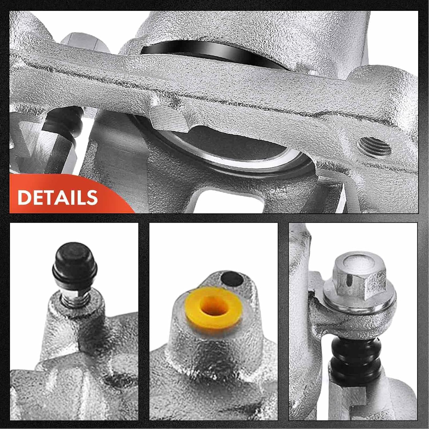 A-Premium Front Disc Brake Caliper Assembly with Bracket Compatible with Toyota Models - Tacoma 1995 1996 1997 1998 1999 2000 2001 2002 2003 2004, 2PCS