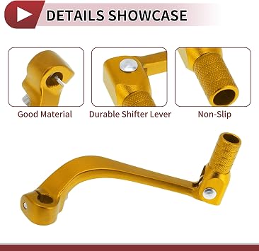 INFINAUTO Folding Motorcycle Gear Shifter Lever for Honda CRF110F 2013-2018 Aluminum Alloy Pedal Shift Lever Arm Gold Tone