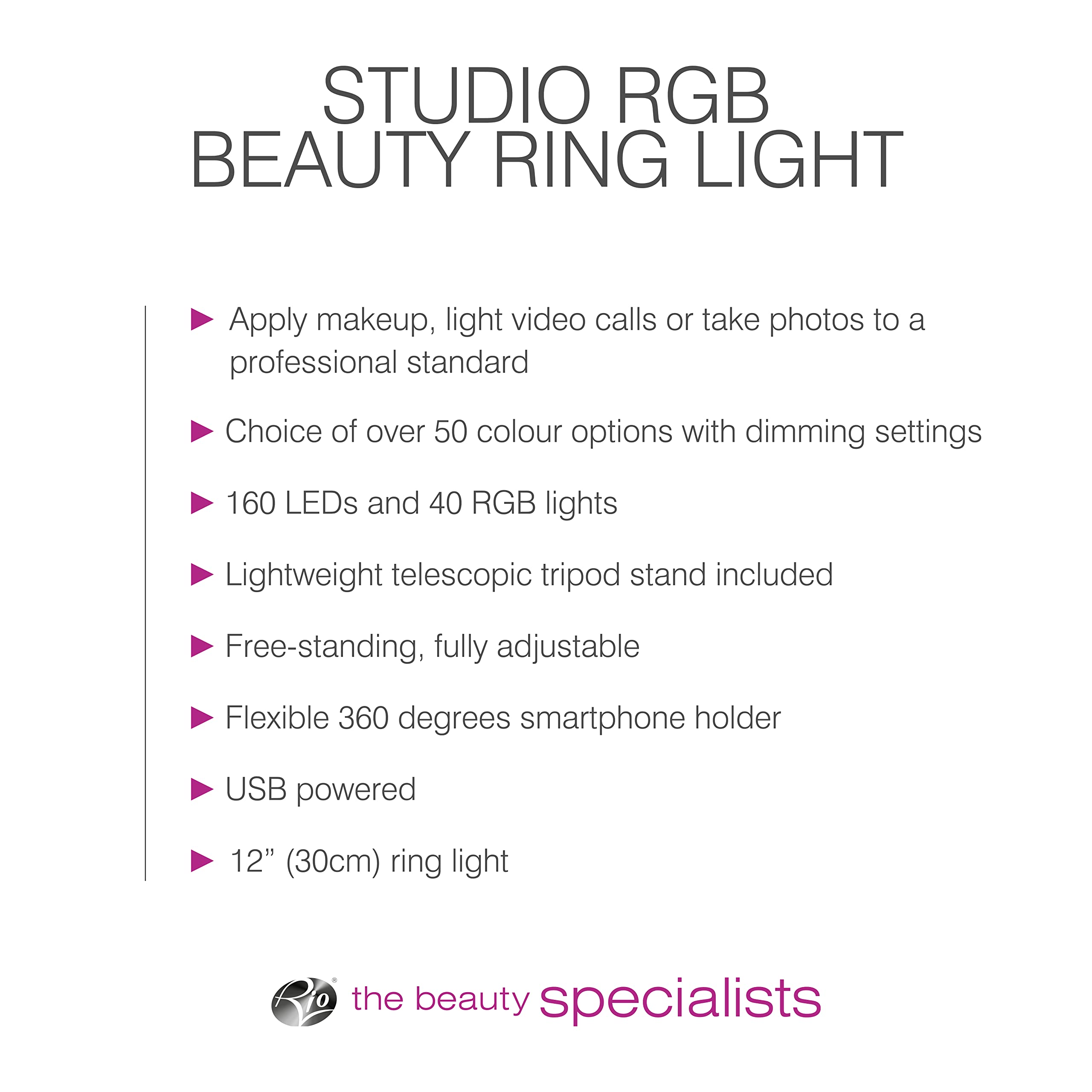 RIO STUDIO RGB BEAUTY RING LIGHT