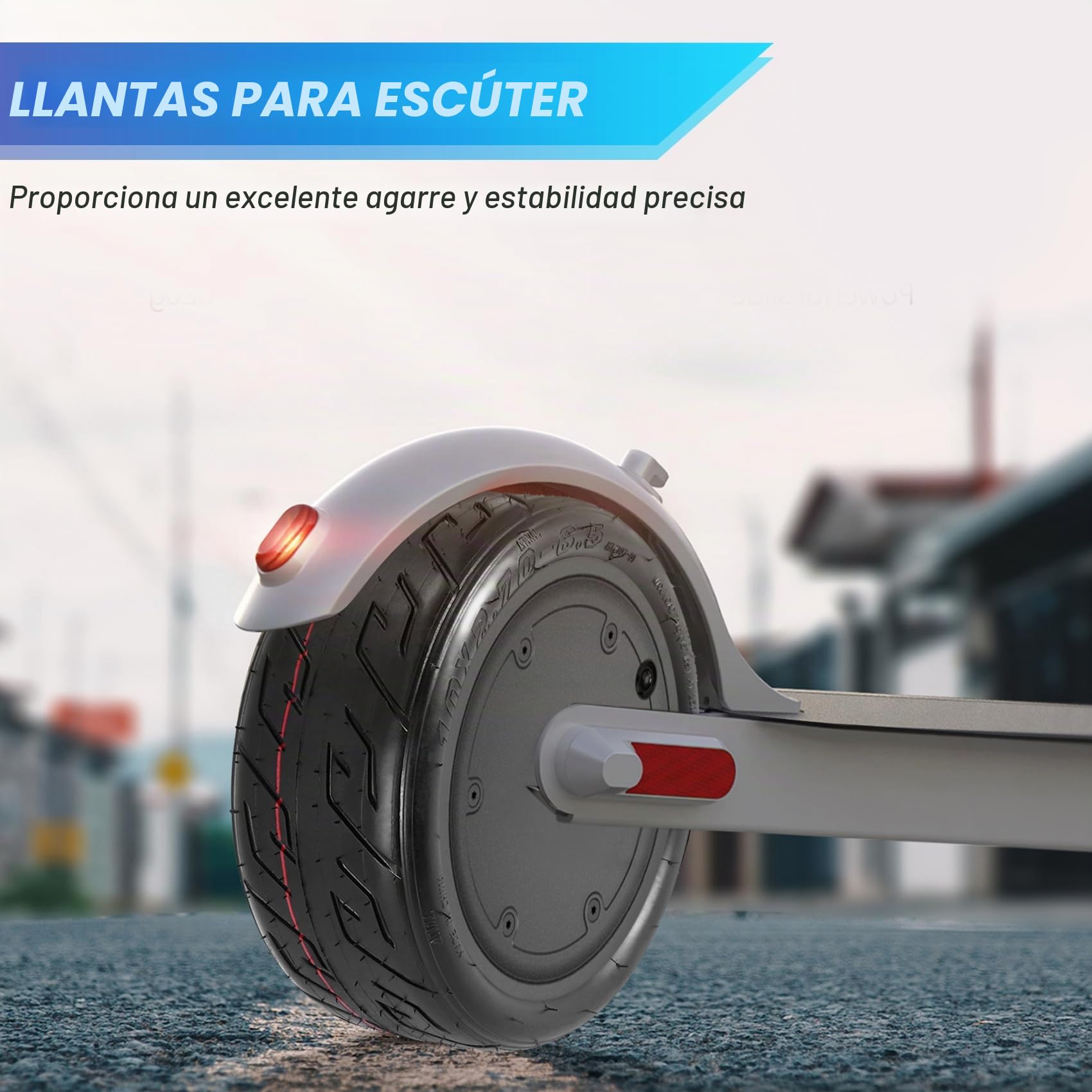 NeumáTico Sin CáMara 10X2.70-6.5 NeumáTicos de VacíO Se Adapta a Scooter EléCtrico Scooter Equilibrado NeumáTicos de VacíO de Aproximadamente 22,5 cm