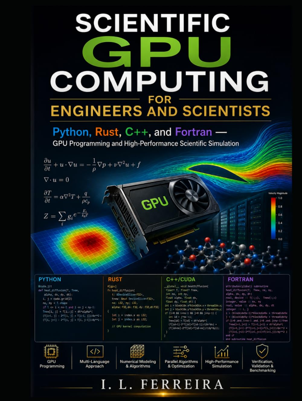 SCIENTIFIC GPU COMPUTING FOR ENGINEERS AND SCIENTISTS: Python, Rust, C++, and Fortran — GPU Programming and High-Performance Scientific Simulation