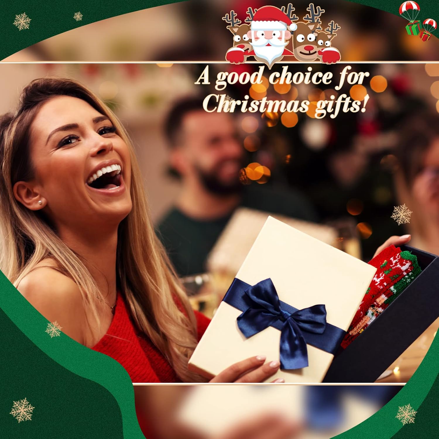 Liitrsh 24 Pairs Christmas Fuzzy Winter Socks for Women - Soft, Warm, Fluffy Socks (Classic Style) - Image 7