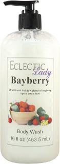 Eclectic Lady Liquid Pearl Body Wash - Bayberry Scent 3-in-1 Use For Bubble Bath, Hand Soap & Body Wash, Phthalate-Free Bayberry Fragrance, Handcrafted in USA (16 oz)