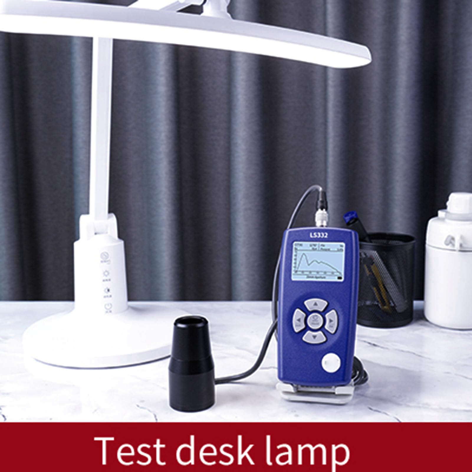 Jectse Medidor de Luz LCD, Iluminación de Iluminación Digital Luces de Medición de Luxeter 0.01~1,000,000 CD/m², Medición del Parpadeo con Sonda, Análisis de Curvas de Espectro para