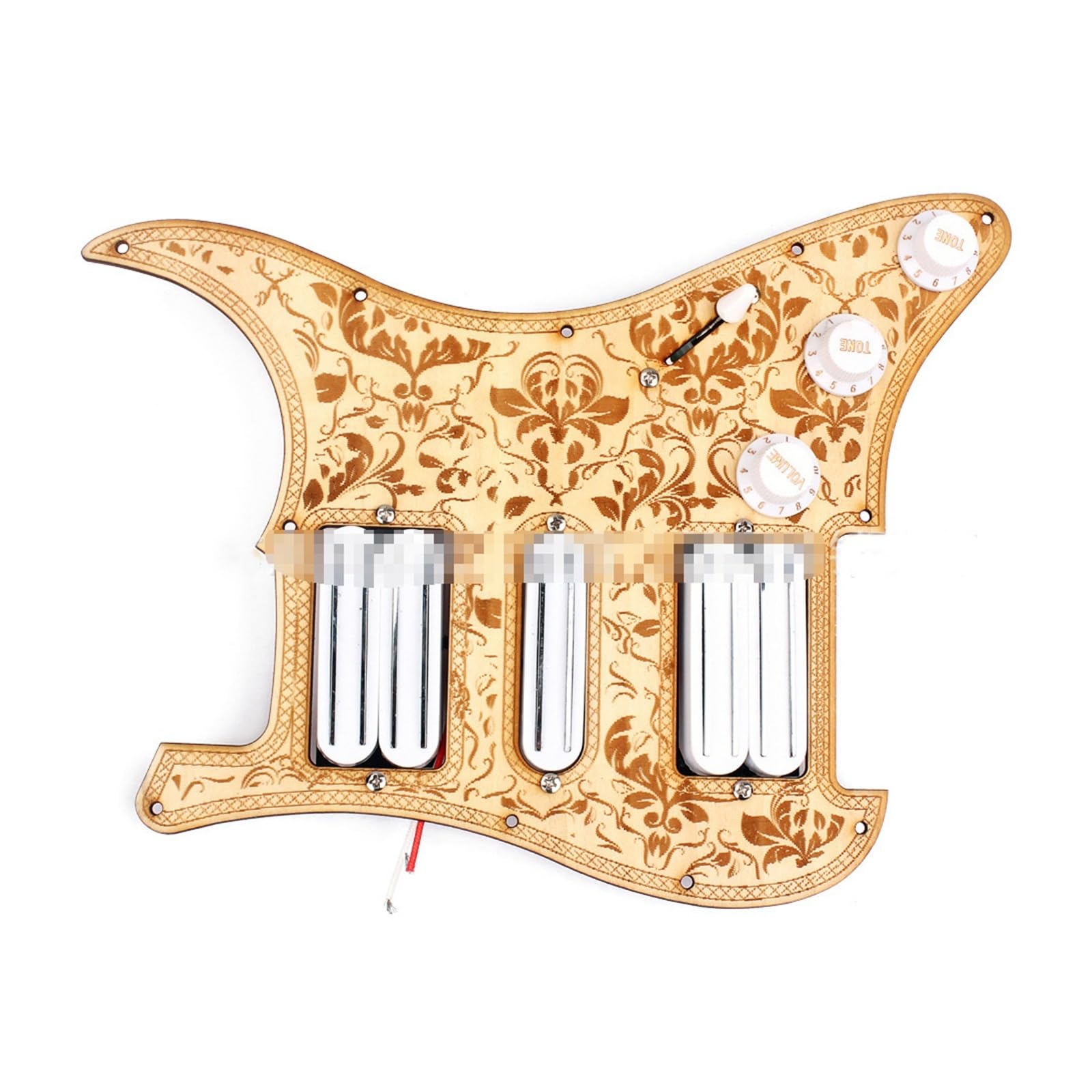 Protección de Carga precableada Accesorios para Instrumentos Musicales Guitarra con Panel De Carga De Pastilla De Arce Doble Individual Doble Pista