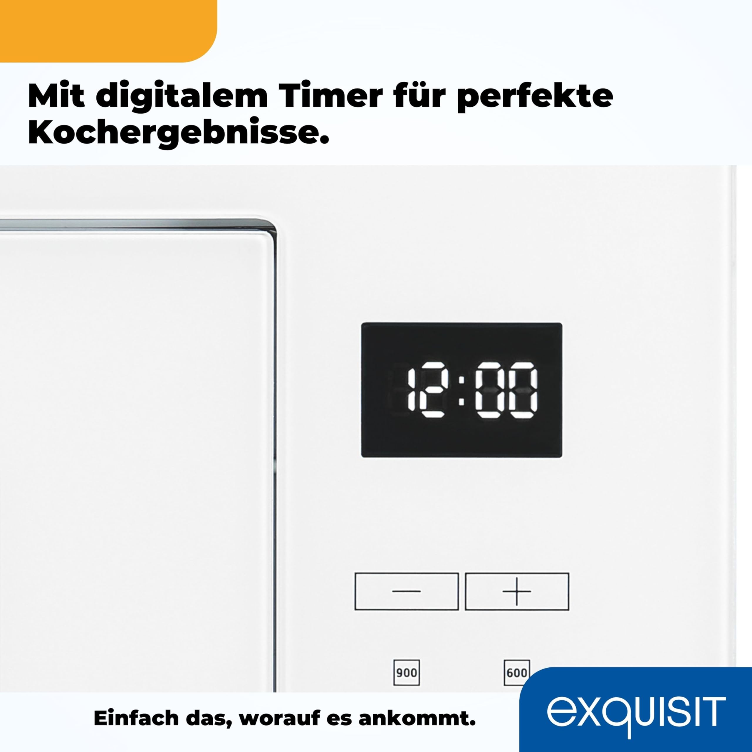 Exquisit EMW25-G-020 biały | kuchenka mikrofalowa do zabudowy 60 cm | funkcja grillowania | dotykowy | timer | szybki start