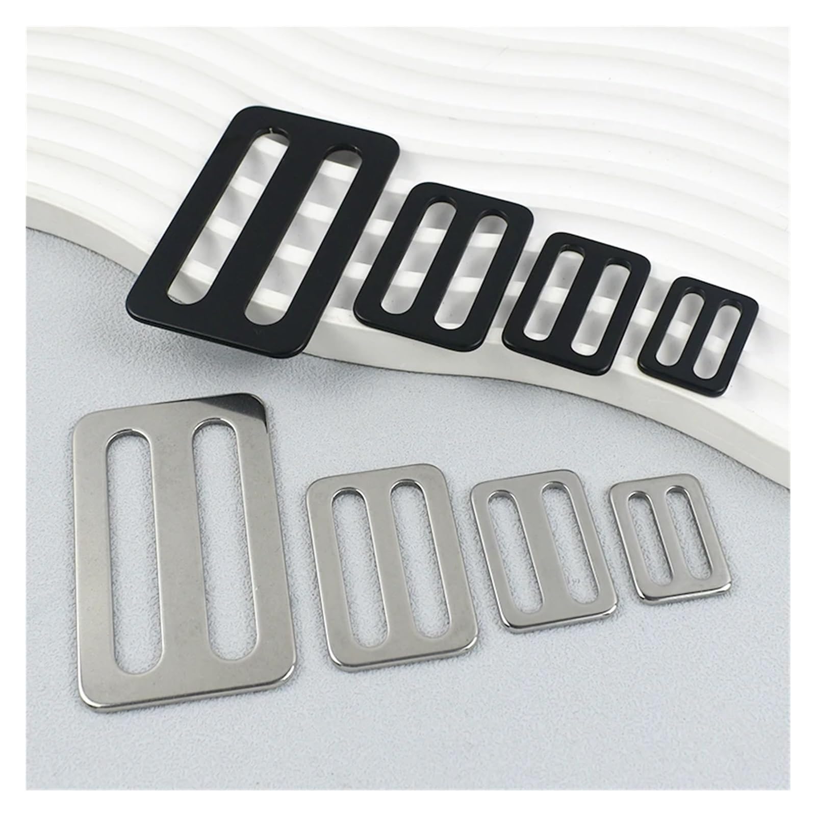 Metall Schnallen 2/5/10 Stück 20–50 mm Taschengurt, Edelstahlschnallen, Gurtband, Tri-Glide-Schieber, Schlaufe, Rucksack-Karabiner-Clips, Verschluss