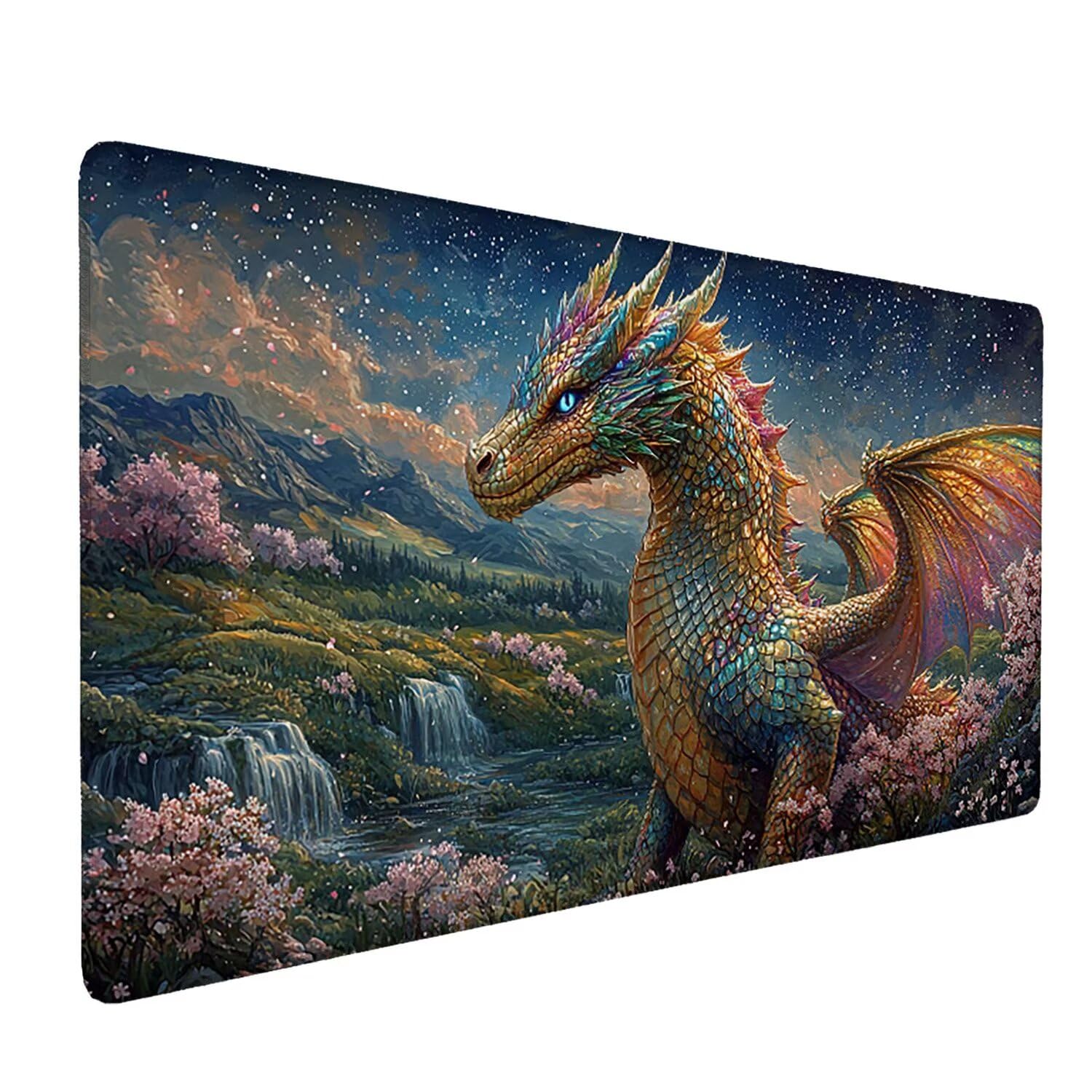Podkładka pod mysz, podkładka pod mysz do gier ze zwierzętami smoki podkładka pod mysz 1200 x 600 mm duża podkładka pod mysz biurkowa biurko, odpowiednia do notebooków i komputerów stacjonarnych
