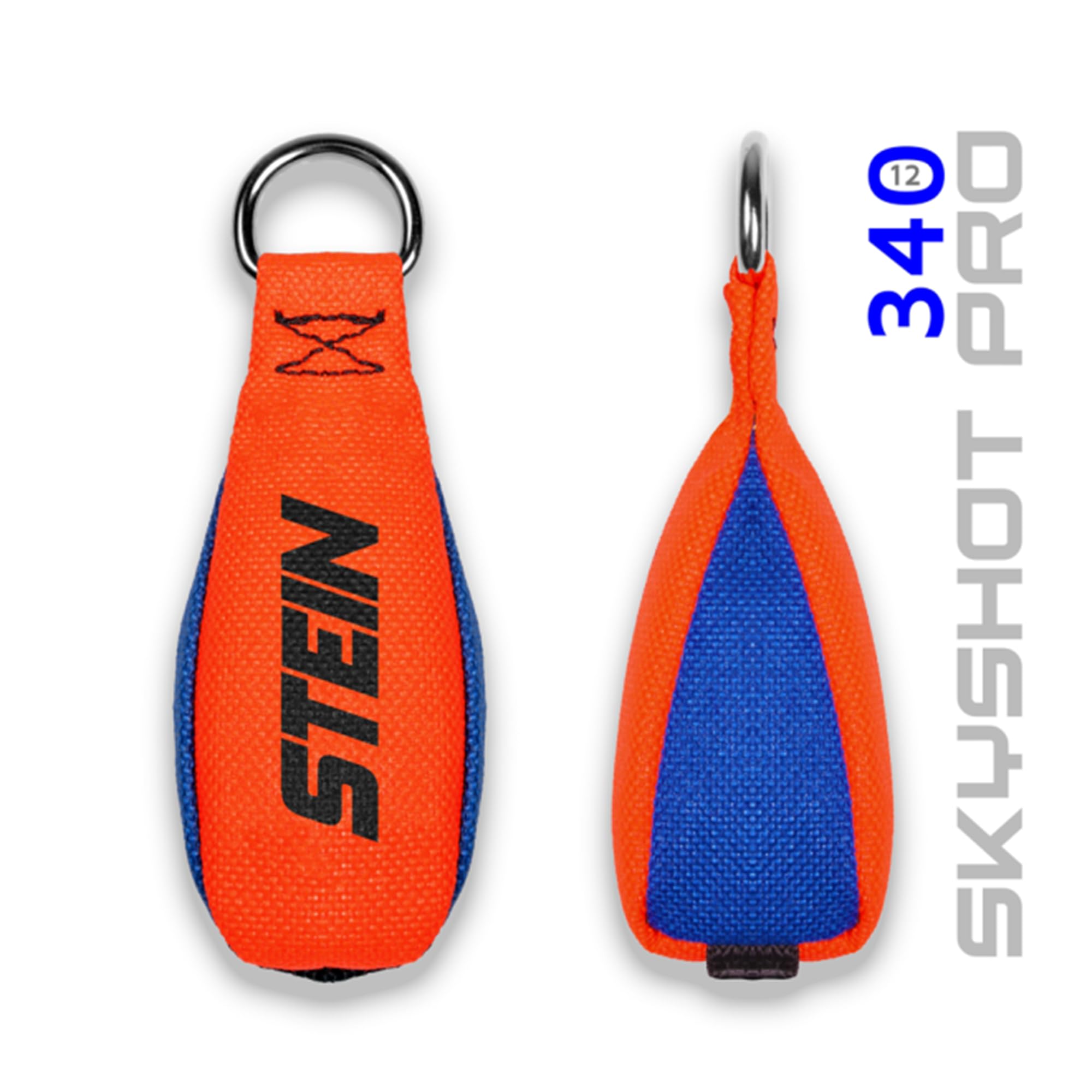 Stein Kit profesional de línea de lanzamiento con cubo plegable, línea de lanzamiento de 2 mm (naranja) y peso de lanzamiento de 340 g