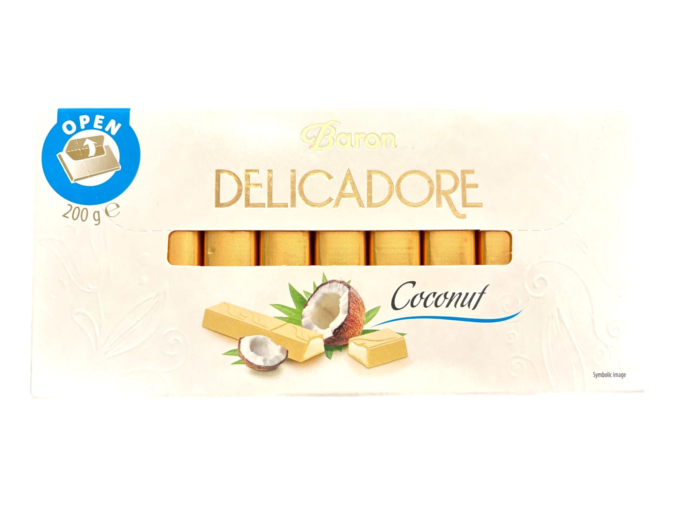 Amazon | 神戸物産 ココナッツホワイトチョコバー Baron DELICADORE