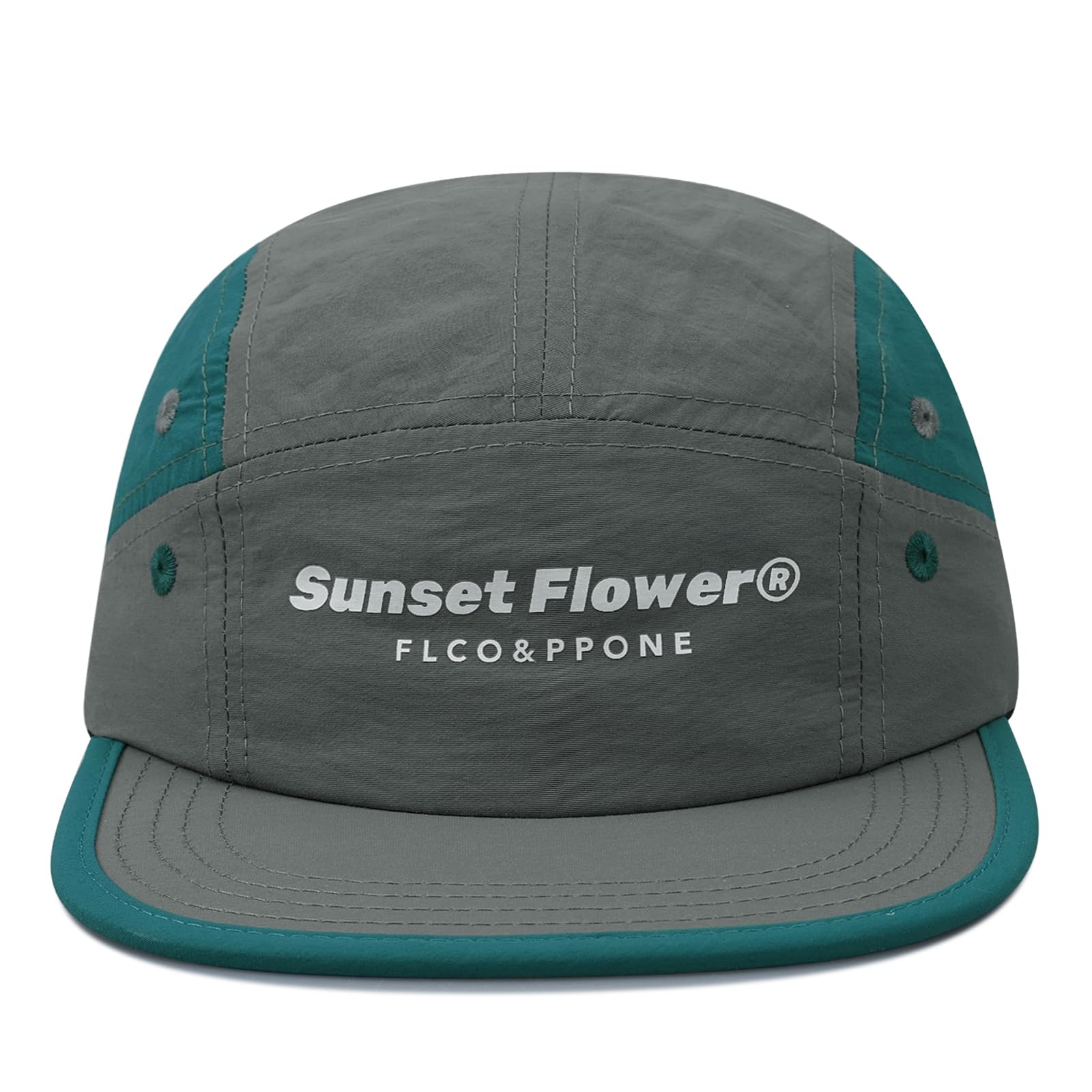 CLAPE 5 Panel Hats for Men Women Lightweight Quick-Drying Vintage Camper Hat Flat Bill Baseball Cap Running Hat