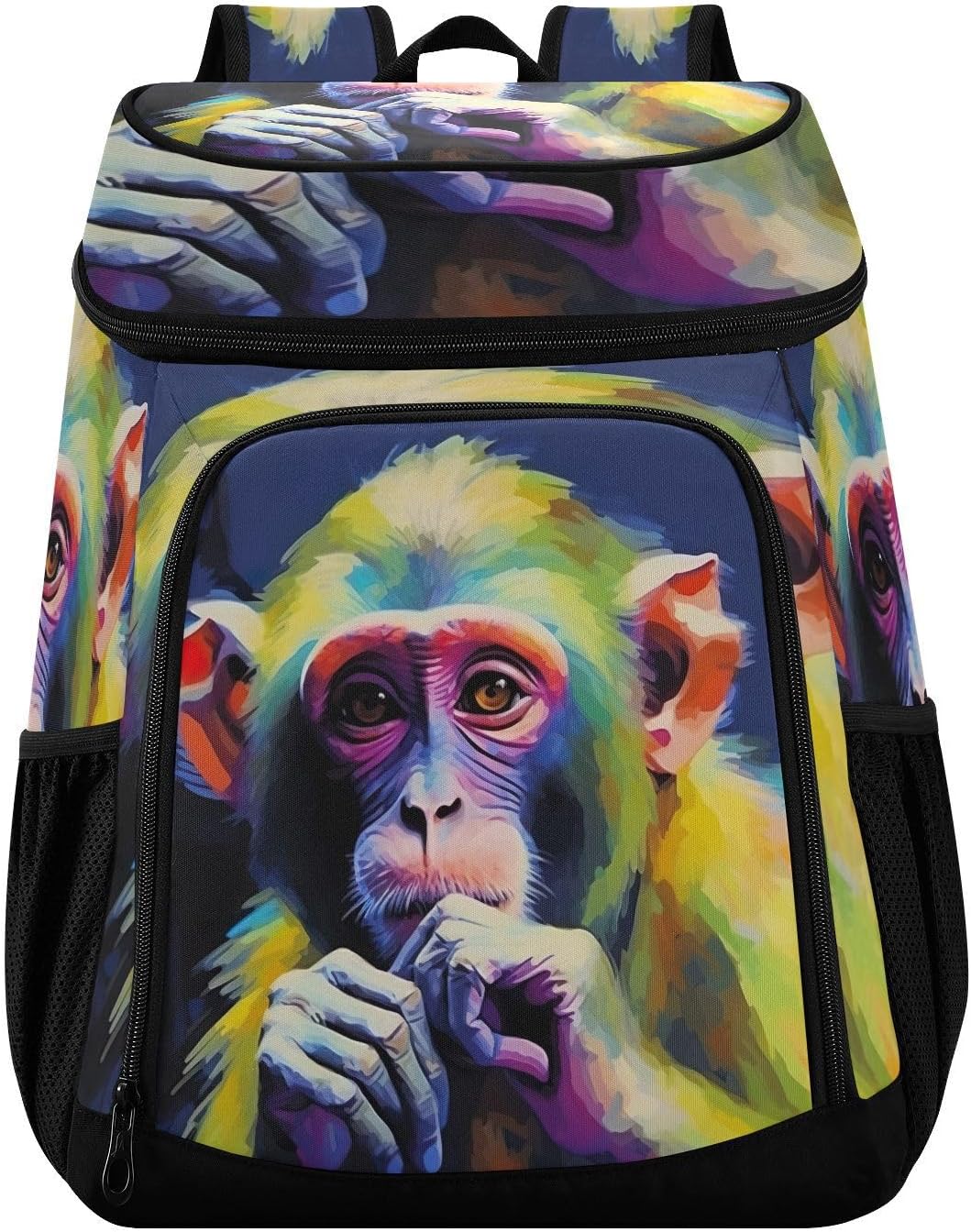 Monkey Cooler Backpack 36 Cans Leakproof Waterproof Backpack Cooler Bag Beach Accessories for Women and Men Travel Camping Fishing Backpack