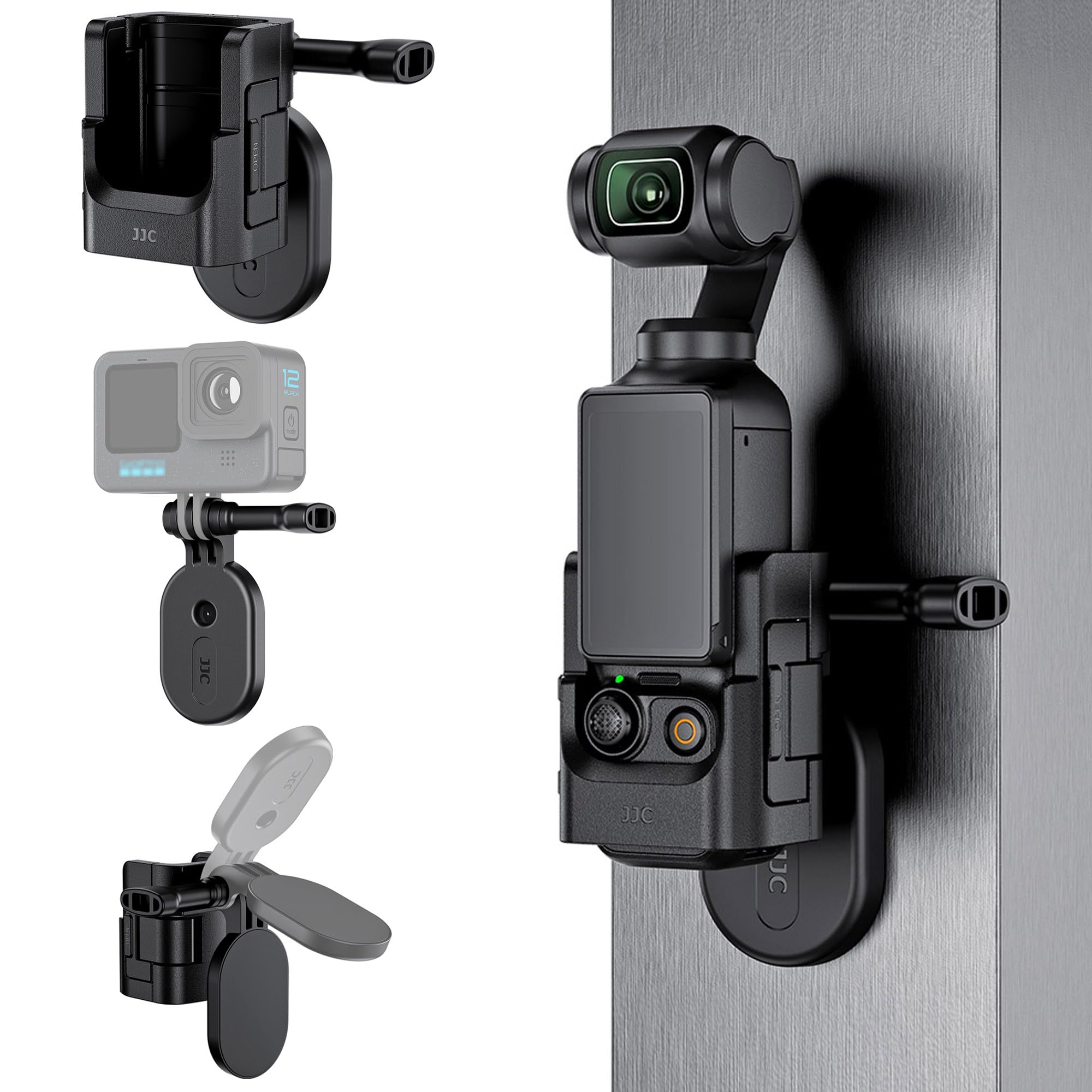 JJC Pocket 3 Xtra Muse Magnetic Mount Stand, Magnet Holder for DJI Osmo Pocket 3 & Xtra Muse, with 7 Powerful Magnets, Angle Adjustable, Handheld