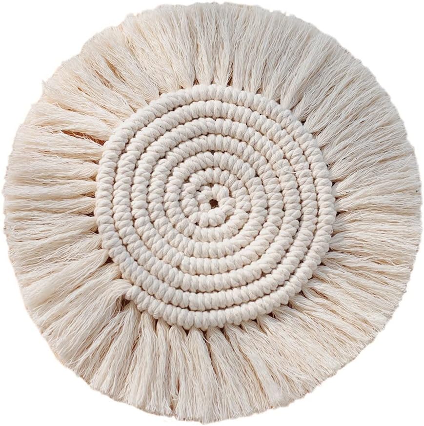 Cotton Braid Coaster Handmade Macrame Cup Cushion Bohemia Non-Slip Mat Heat Insulation Table Coffee