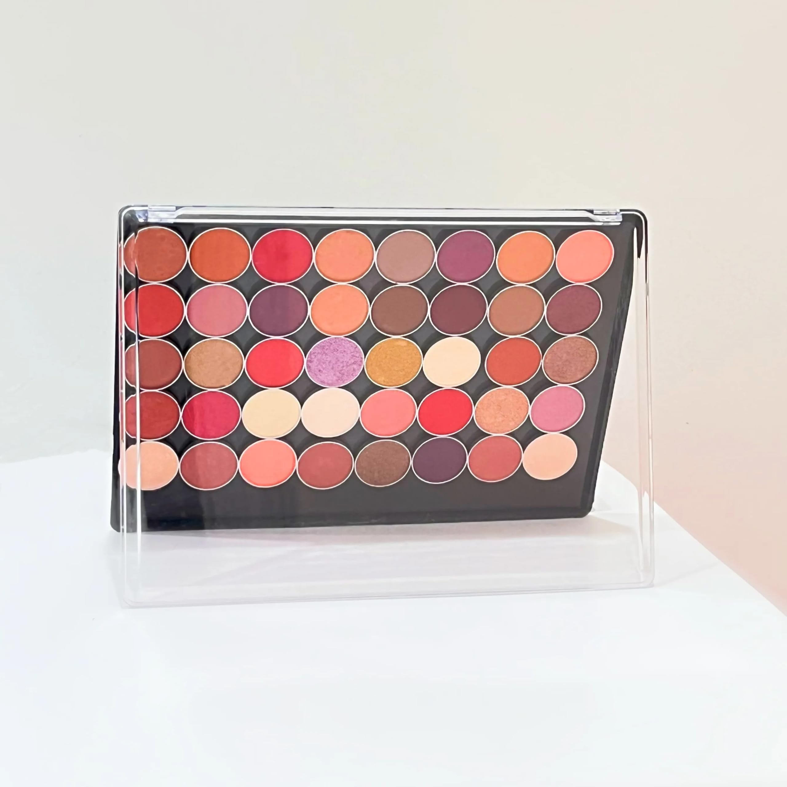 Palette Magnetica Vuota Grande tavolozza di ombretti in plastica magnetica vuota, scatola for trucco XL, copertura trasparente, con adesivi in ​​metallo da 20 pezzi