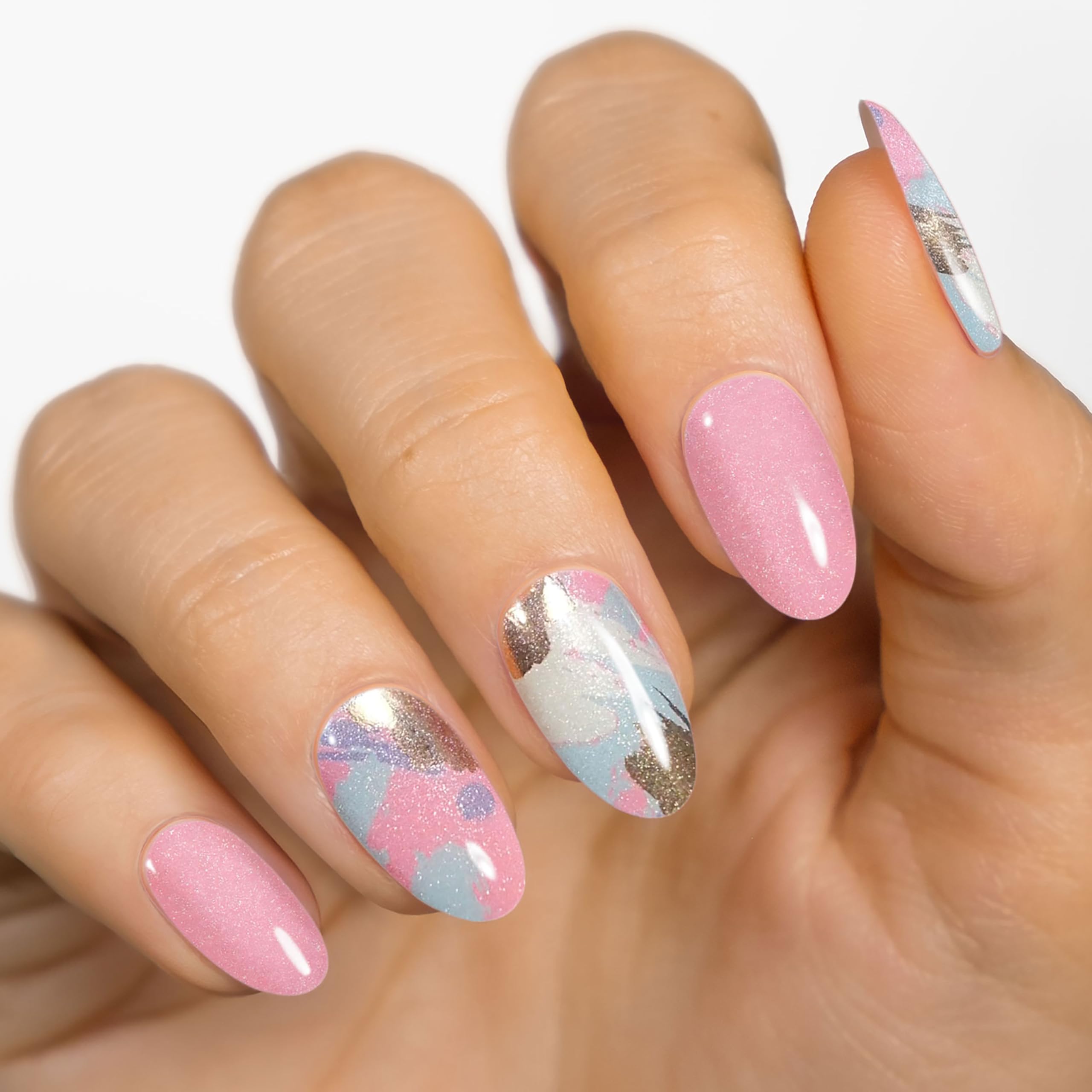 MOYOU LONDON Semi Cured Gel Nail Strips - 20 Pcs. Nail Wraps for Salon-Quality Manicure - Works with Any UV Nail Lamp - Easy to Apply, Trim, & Remove Gel Nail Stickers - Image 2