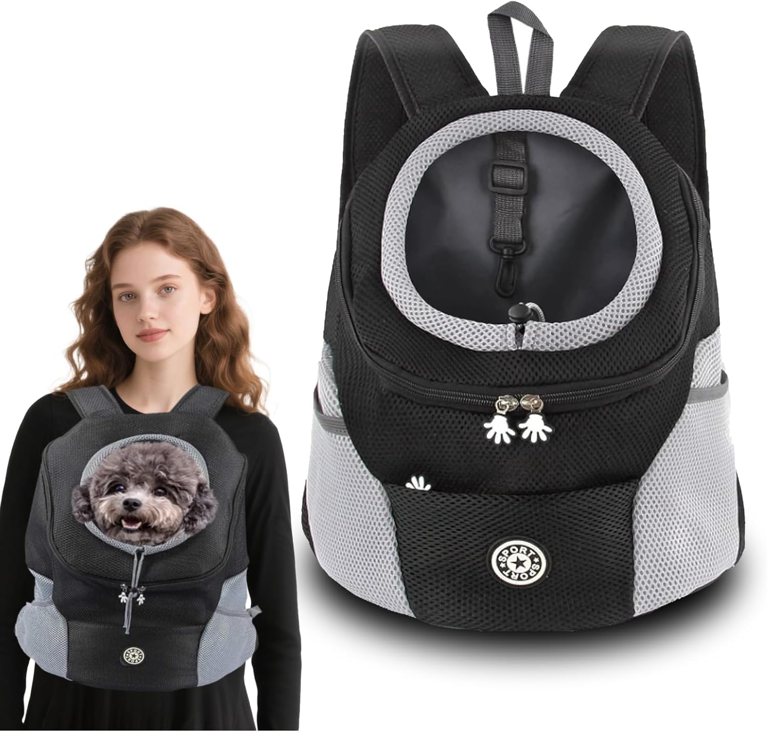 Adjustable Pet Backpack Carrier for Small Dogs – Breathable & Multi-Pocket for Hiking Adjustable Pet Backpack Carrier for Small Dogs – Breathable & Multi-Pocket for Hiking