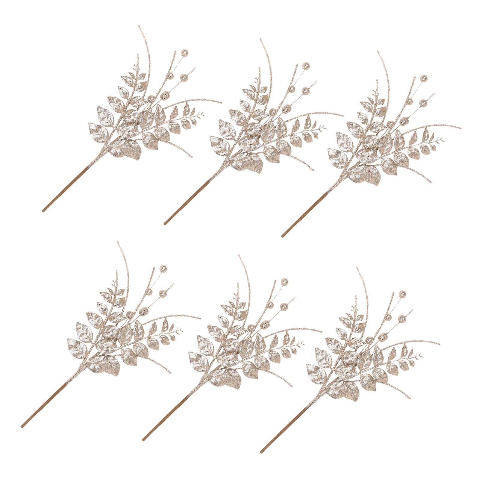 Buxuaaaa 6Pcs Luxurious Artificial Berries Branch Imitated Leaves with Berries for Sophisticated Home Embellishment Artificial Leaves