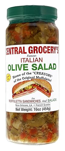 Central Grocery - Ensalada de aceitunas - 16 onzas paquete de 1 Central Grocery - Ensalada de aceitunas - 16 onzas paquete de 1