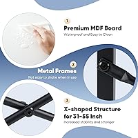 Vista 56 de DUMOS Escritorio de oficina pequeño de 32 pulgadas para computadora de estilo moderno y simple, mesa de trabajo de estudio para el dormitorio