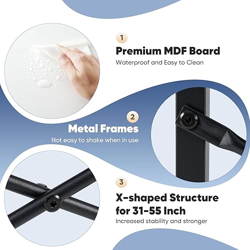 Miniatura 56 de DUMOS Escritorio de oficina pequeño de 32 pulgadas para computadora de estilo moderno y simple, mesa de trabajo de estudio para el dormitorio