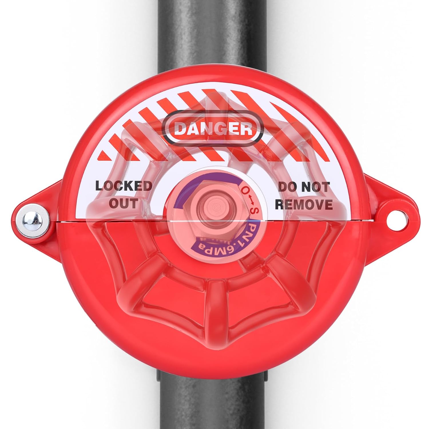 RealPlus Gate Valve Lockout, Valve Lockout Device 2-1/2" to 5" Valve Handle Secure for Water Spigot Faucet Knob Oil Natural Gas Propane Tank Lock Outdoor (Pack of 8)