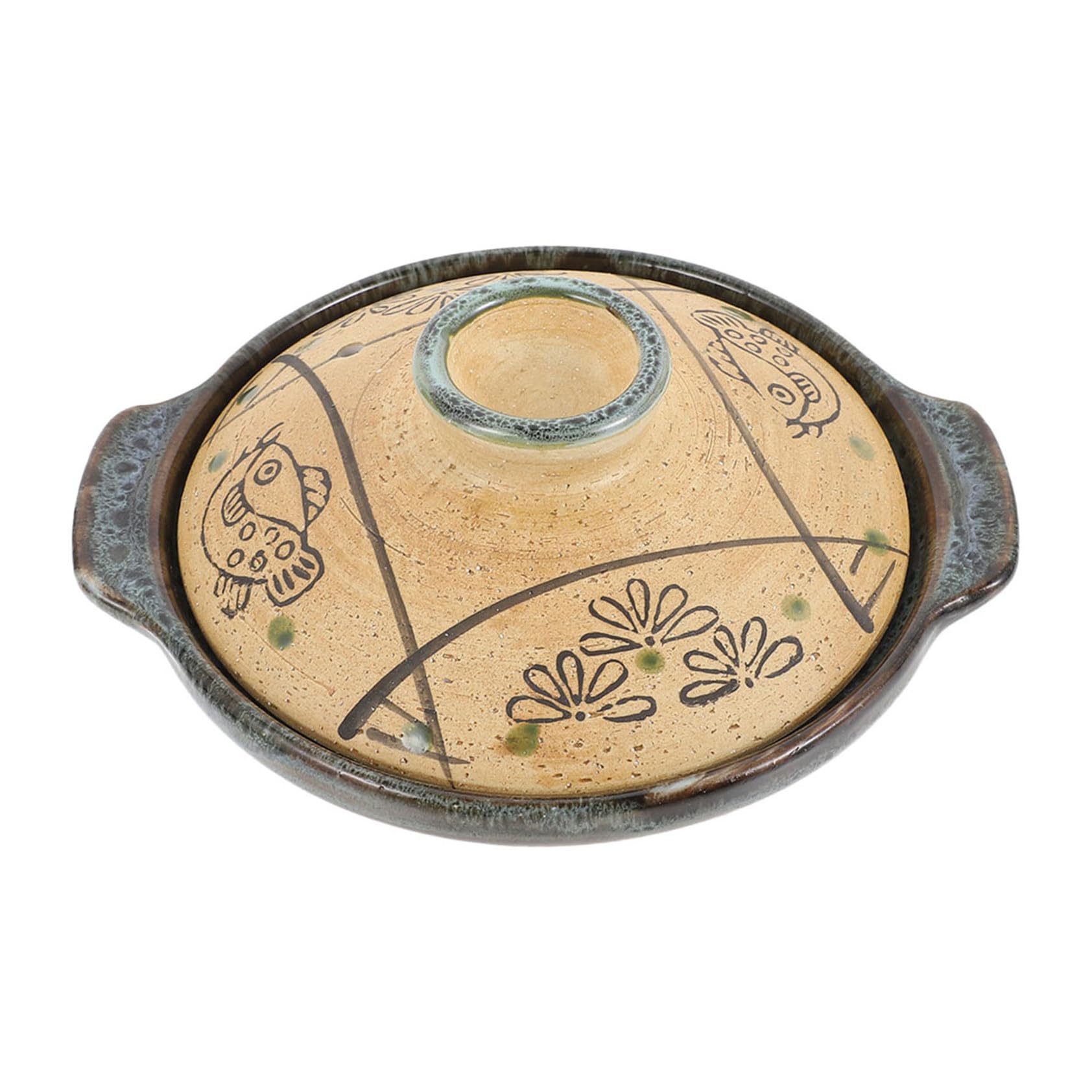 Casserole en Céramique Marron 300ml pour Soupe et Riz, Cuisson Maison