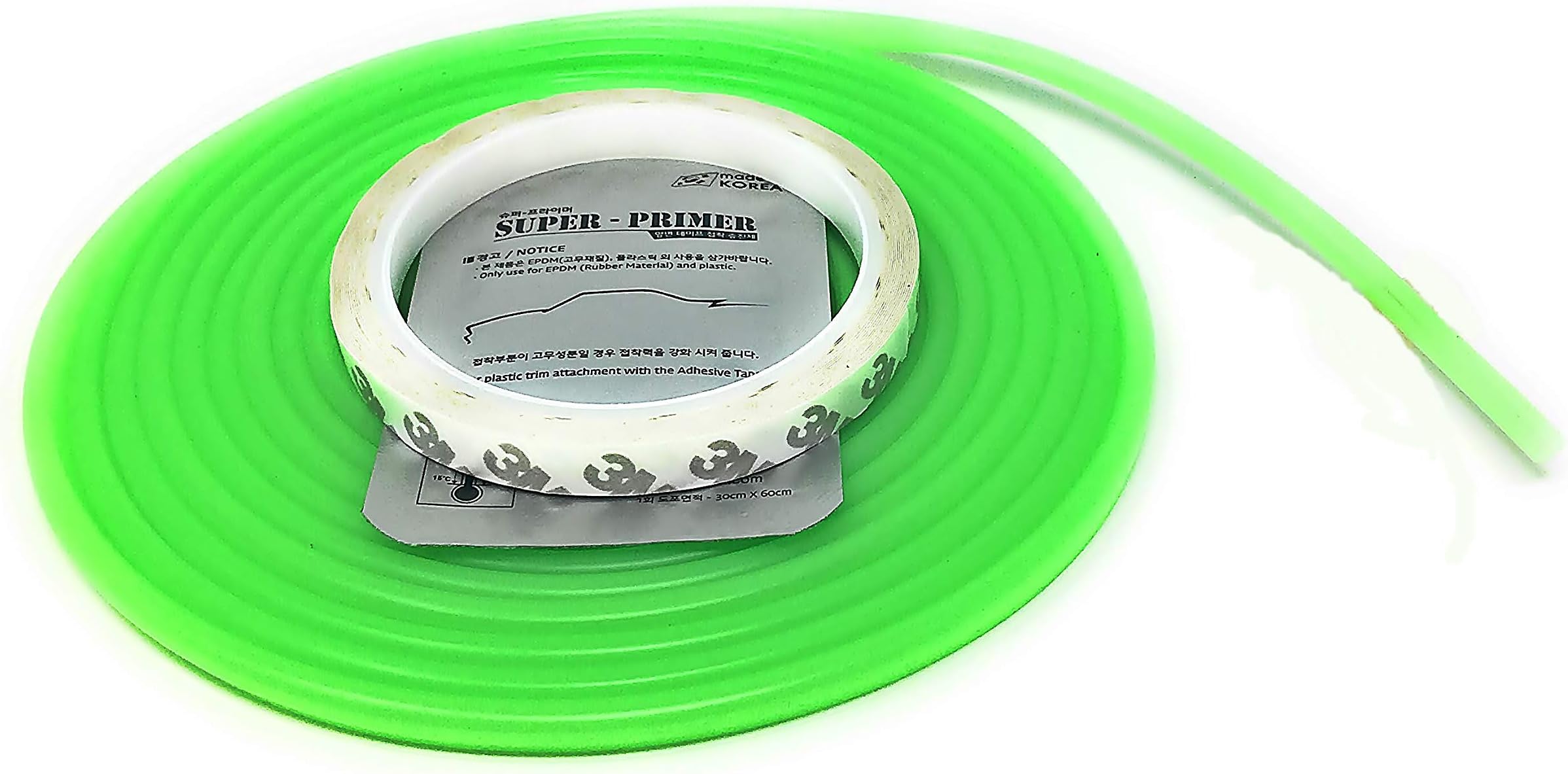 16ft U Shape Car Door Edge Guard Trim Universal Fit Silicone Seal Protector (Neon Green)