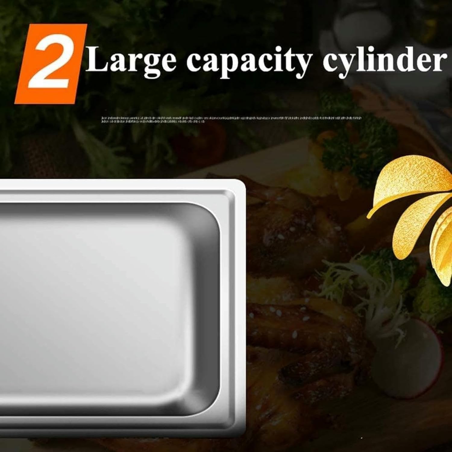 Commercial Deep Fryer 20L Gas Fryer Twin Basket Dual Tank Countertop Heavy Duty Stainless Steel French Fry for Restaurants~/