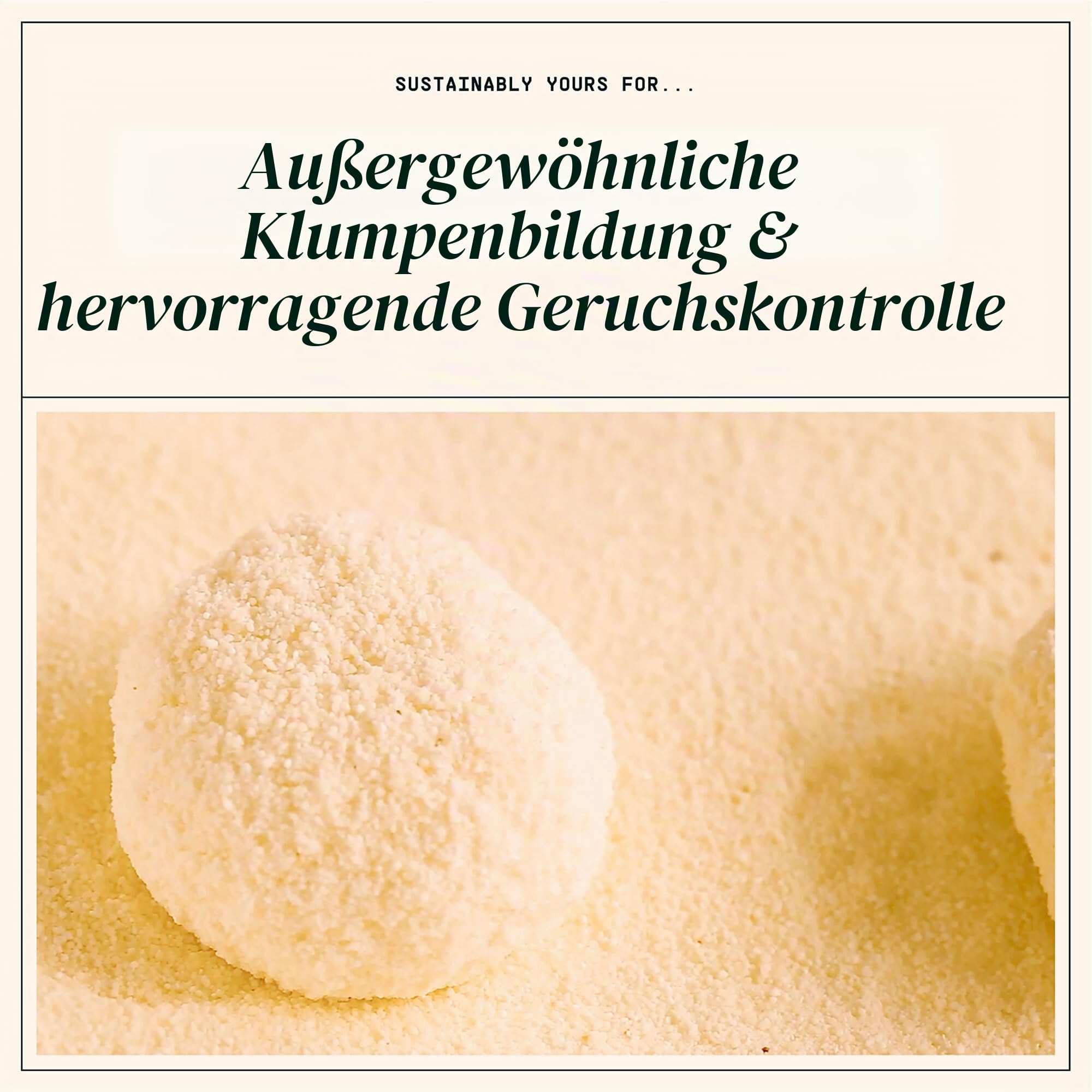 Sustainably Yours Katzenstreu Natur, große Körner, 4,5 kg