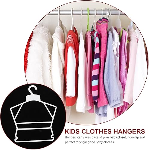 Miniatura 9 de Perchas de plástico, 10 unidades, para niños, bebés, recién nacidos, estantes de secado de ropa para el hogar, tienda, ropa de lavandería