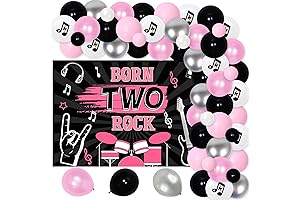 71Pcs Born Two Rock Birthday Decorations for Girls