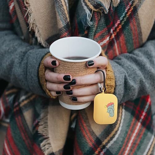 Miniatura 6 de Bonita funda de koala para dormir compatible con AirPods Pro 2 con llavero, diseño de animales de dibujos animados, funda de TPU suave para AirPods