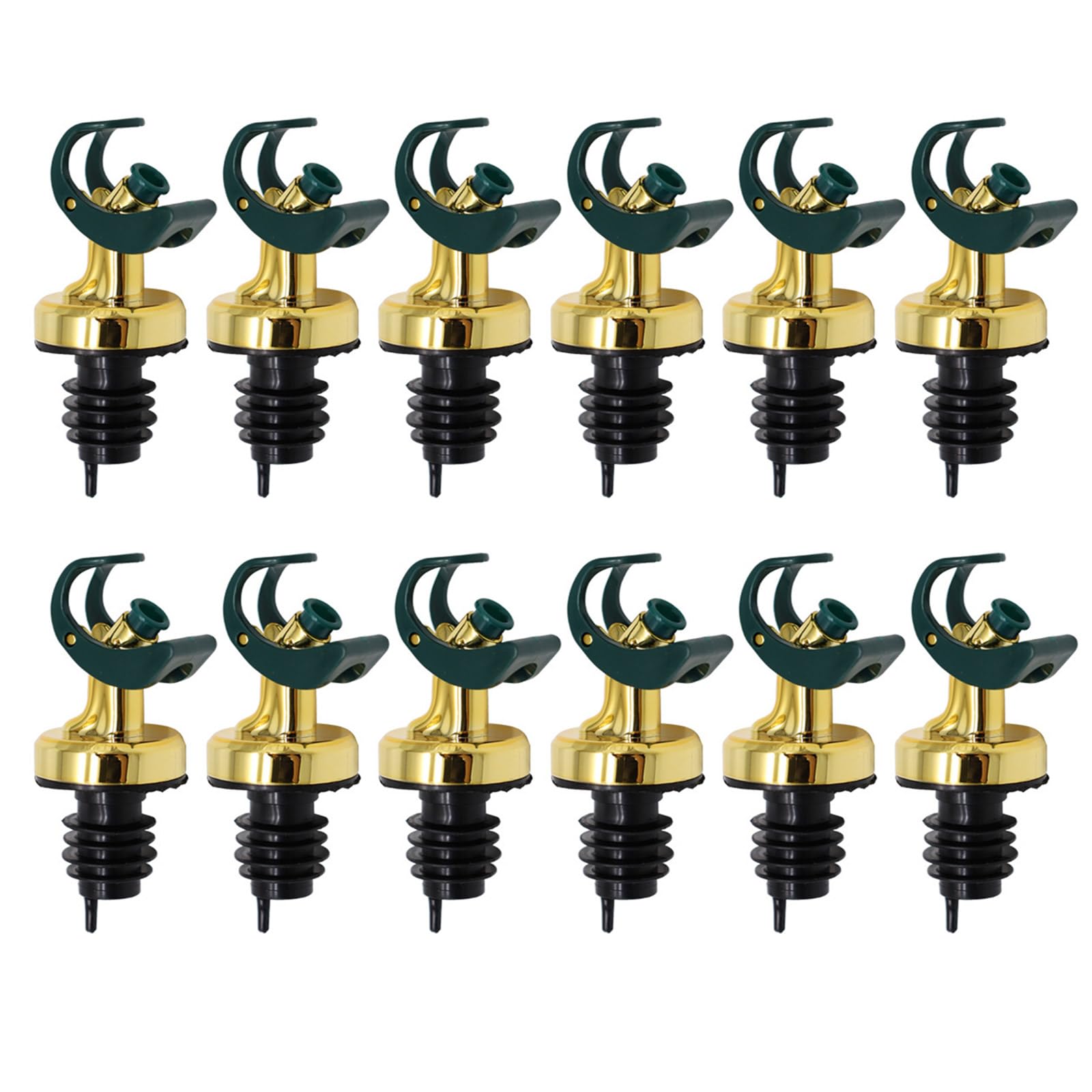Xinsheinelry 12PCS Oil Bottle Stopper Liquor Dispenser Wine Pourer Plug Cap for Kitchenn Use