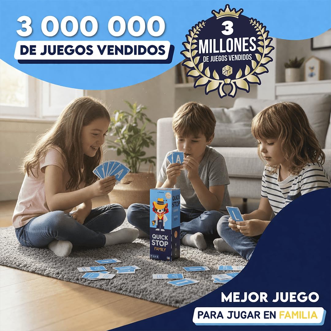 ATM Gaming Quickstop Family – El Juego de Mesa Más Divertido para Toda la Familia | Rápido, Competitivo Noches en Casa - Regalo Original