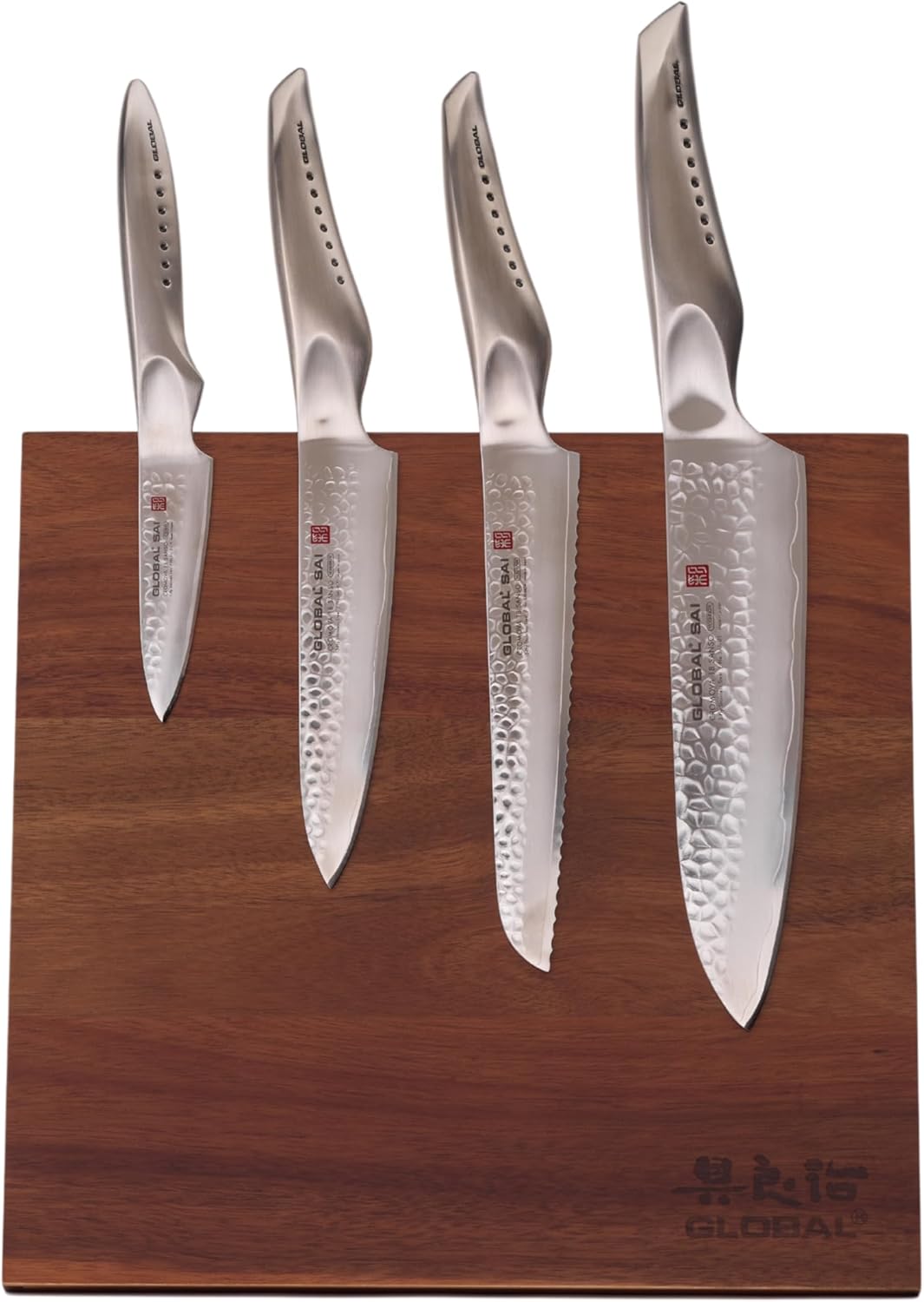 Set Cuchillos Cocina 5 Piezas Acero Inoxidable Base Magnética