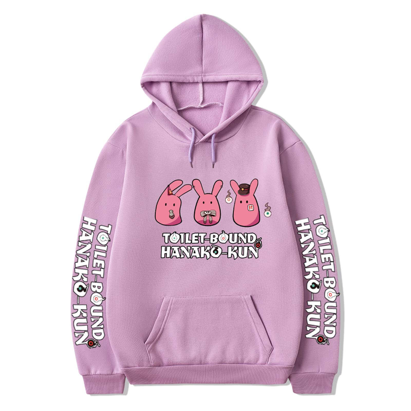 Jibaku Shounen Hanako-kun Hoodie Unisex Harajuku Toilet Bound Hanako Kun Long Sleeve Sweatshirt Hooded Pullover Clothes for Aldult Teens Tops Purple