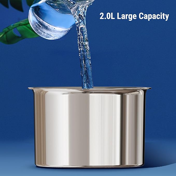 Fuente de Agua para Gatos 2L Acero Inoxidable Haofy con Filtración Triple miniatura 4