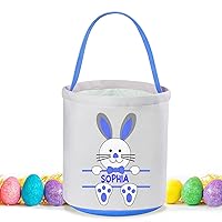 Vista 17 de Canastas de Pascua para niños y niñas, cesta de Pascua personalizada para niños, cesta de caza de Pascua, cesta de huevos de Pascua, cestas vacías