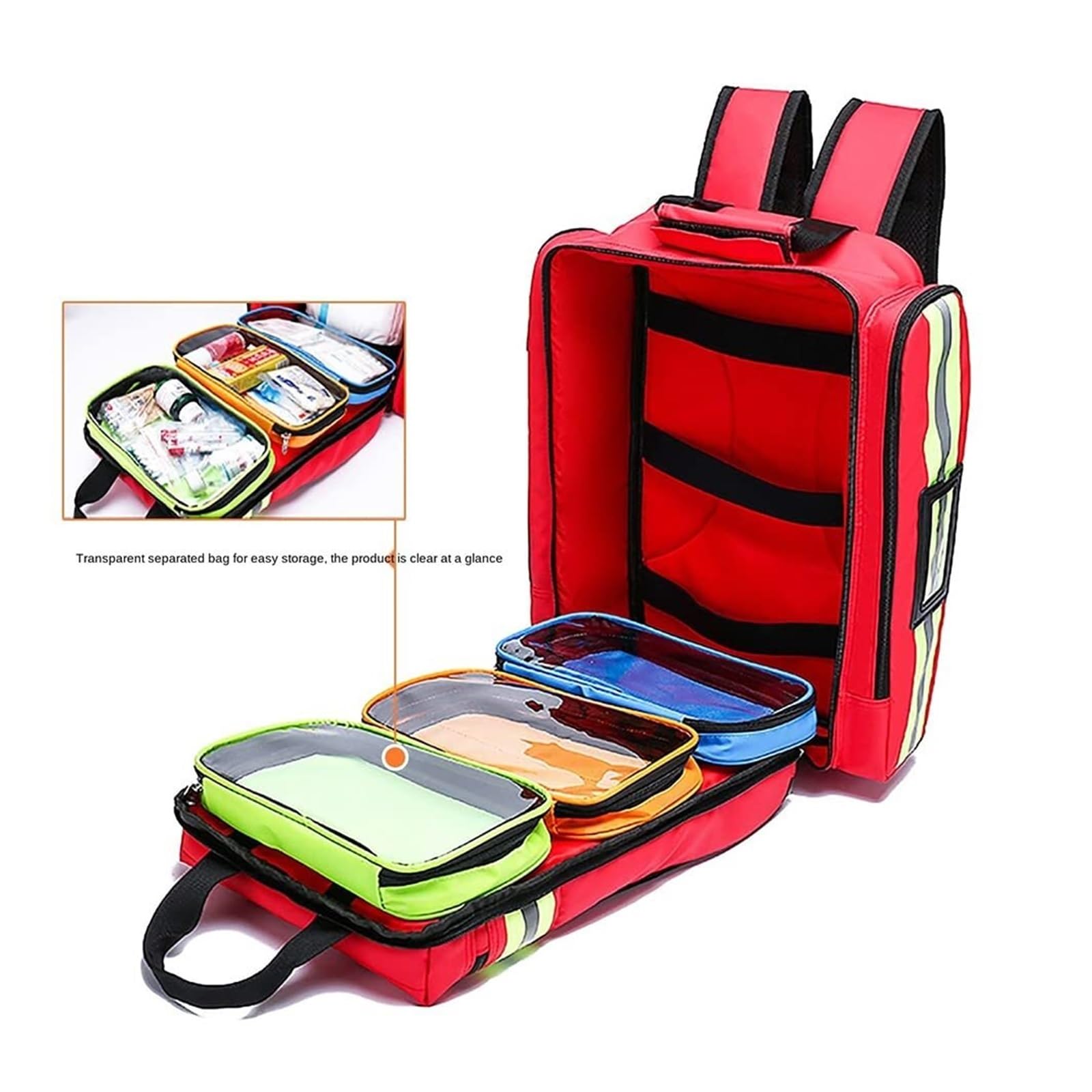 Grande Kit di Primo Soccorso Vuoto - Borsa Medica Impermeabile per Viaggi, Campeggio, Ciclismo, Escursionismo & Emergenze Outdoor