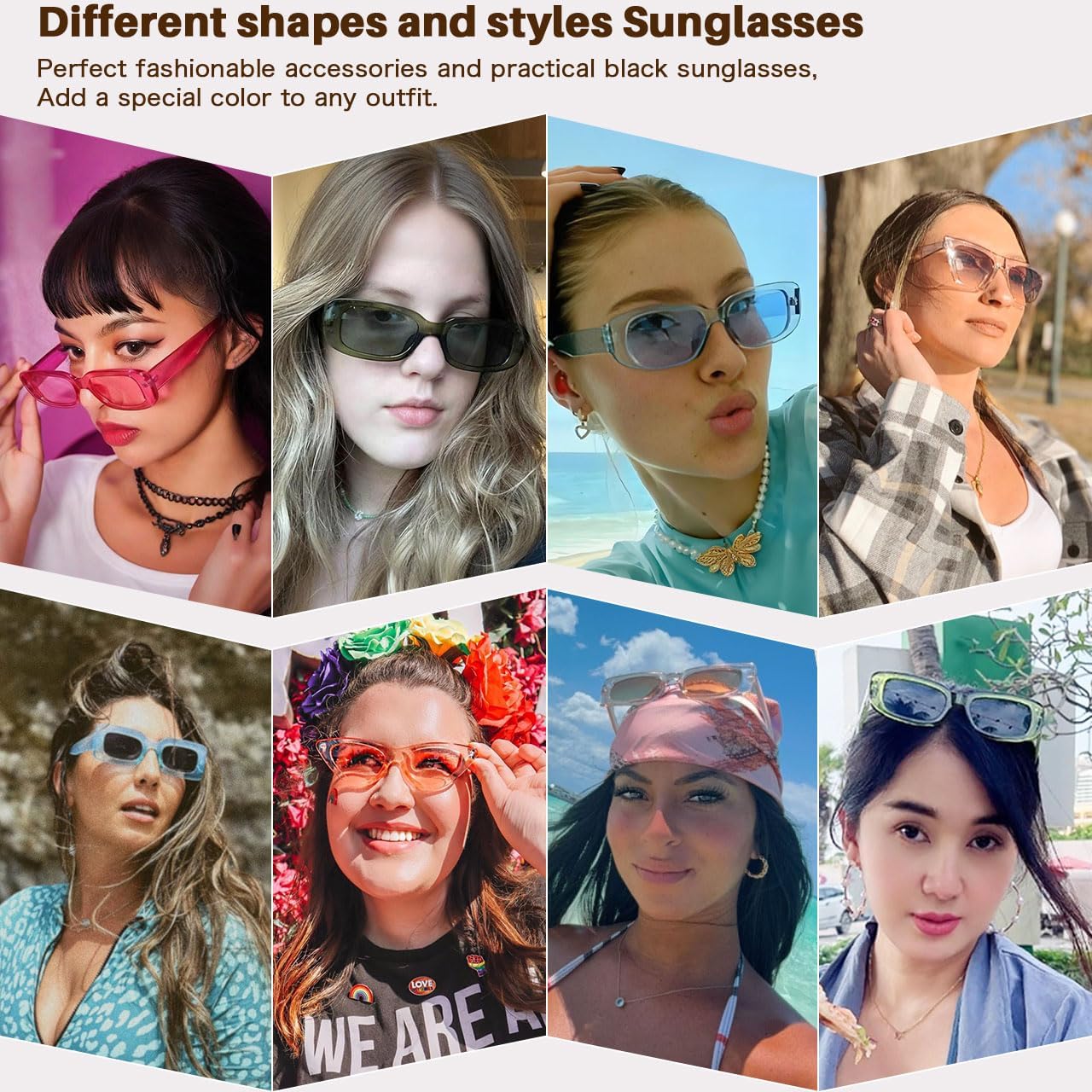 Party Sunglasses Bulk Sunglasses Pack Party Favor Retro Funky Festival Multipack Glasses Set for Women