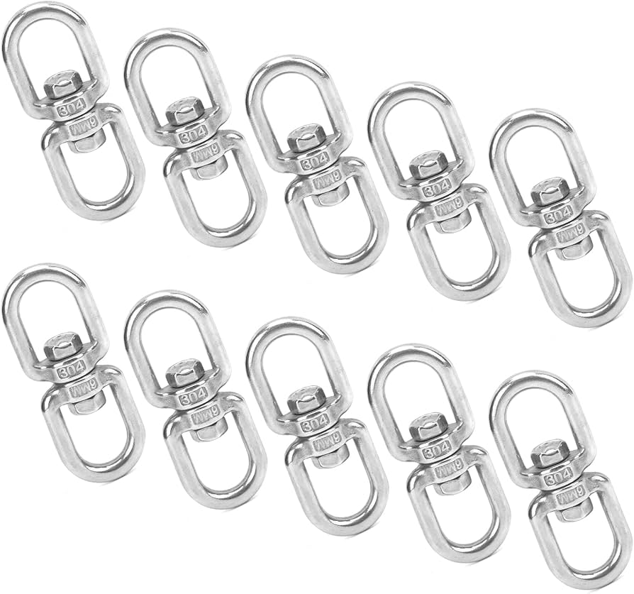Collegamenti Girevoli Anelli Di Collegamento Girevoli In Lega Alluminio - Gancio A Doppia Estremità Per Sollevamento, Pesca, Animali Collegamenti