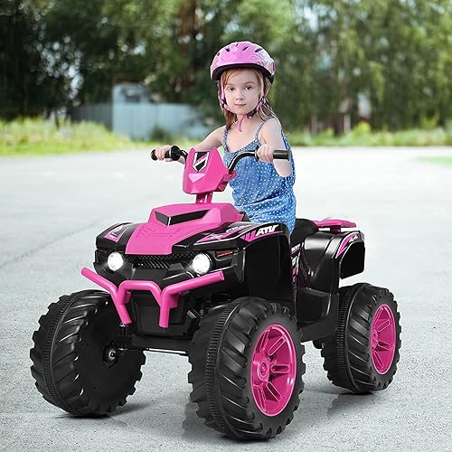 Miniatura 2 de OLAKIDS Vehículo eléctrico de 12 V para niños vehículo eléctrico de 4 ruedas para niños pequeños funciona con pilas cuatro juguetes motorizados para