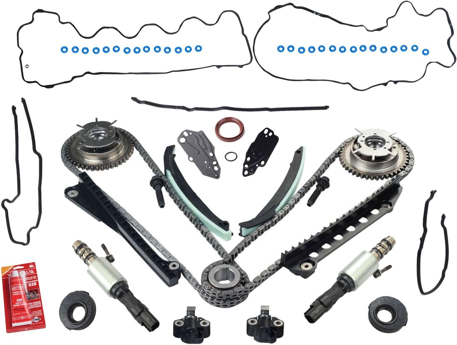 Yjracing Variable Camshaft Timing Chain Kit W/Cam Phasers