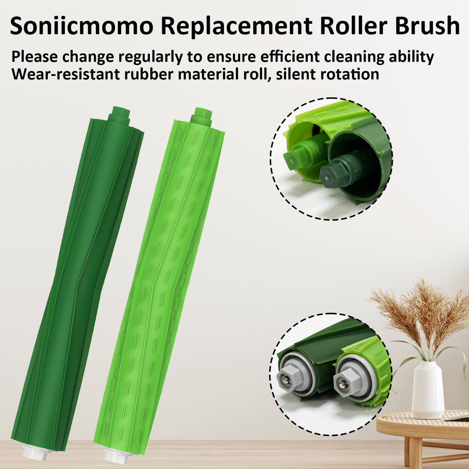 Kit Ricambi Per IRobot Roomba Serie I, E E J – 1 Spazzole Gomma, 4 Filtri HEPA, 4 Spazzole Laterali