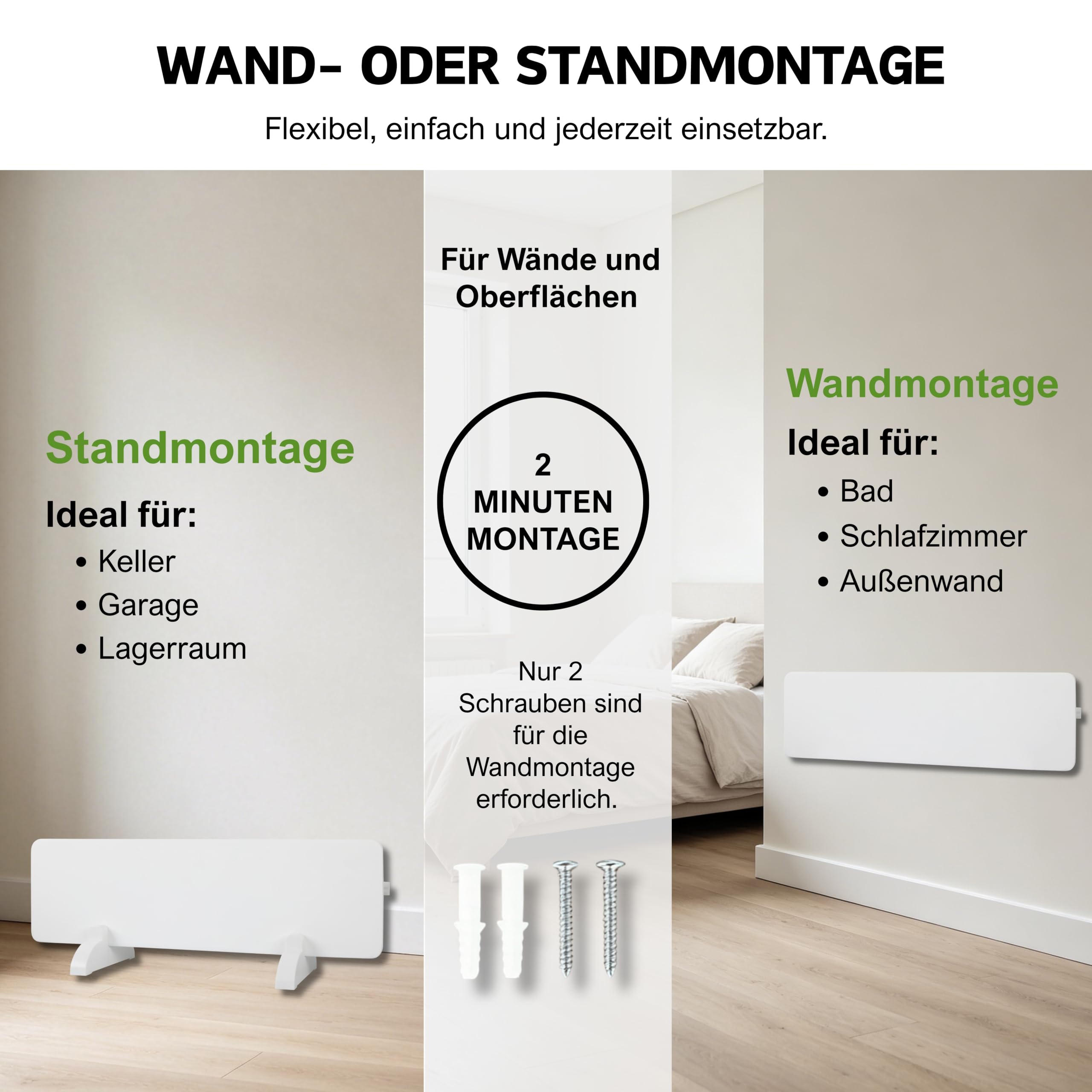 INGRIKT 50W Infrarot Anti-Schimmel-Heizung & Wandtrockner – Dauerhafter Schimmelschutz gegen Feuchtigkeit & Kondenswasser, Energiesparend, Ohne Chemie, IP44 für Bad & Keller