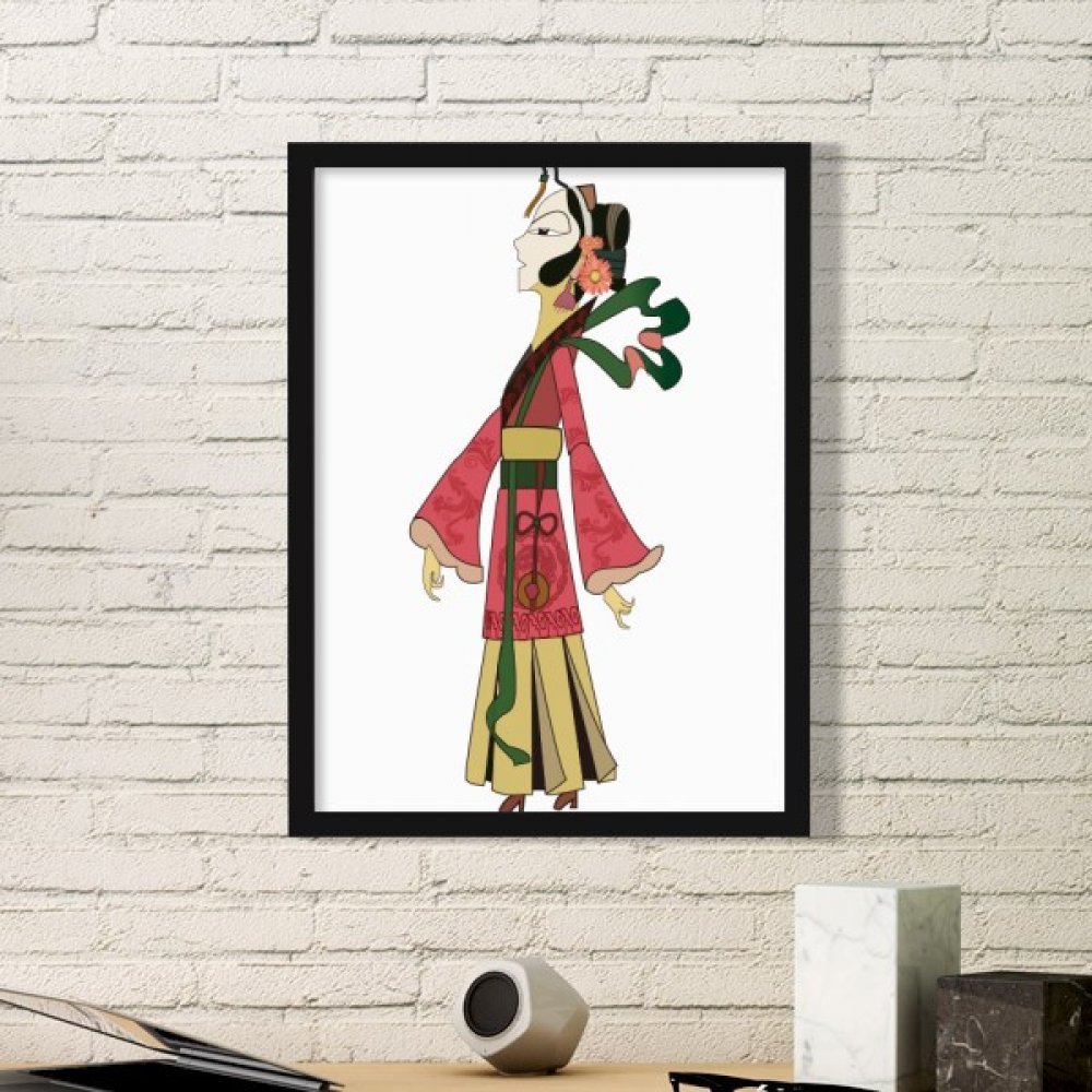 Peinture ombre chinoise cadre photo en bois pour un cadeau de pendaison de crémaillère idéal